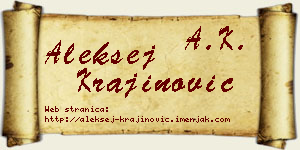 Aleksej Krajinović vizit kartica